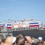 U.S. Navy Commissions Advanced Destroyer USS Harvey C. Barnum Jr. At Norfolk